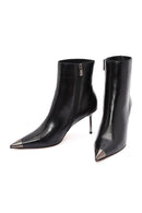 Women's Black Metal Detailed Thin High Heel Leather Boots | Derimod Women's Black Metal Detailed Thin High Heel Leather Boots | Derimod