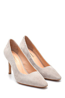 Women's Suede Leather Heeled Shoes | Derimod Women's Suede Leather Heeled Shoes | Derimod