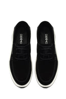 Men's Black Lace-Up Suede Leather Casual Shoes | Derimod Men's Black Lace-Up Suede Leather Casual Shoes | Derimod
