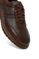Men's Brown Lace-Up Leather Sneaker | Derimod Men's Brown Lace-Up Leather Sneaker | Derimod