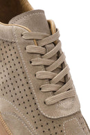 Men's Beige Lace-Up Suede Leather Sneaker | Derimod Men's Beige Lace-Up Suede Leather Sneaker | Derimod