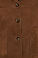 Jill Women's Brown Short Leather Jacket | Derimod Jill Women's Brown Short Leather Jacket | Derimod