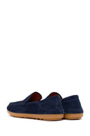 Male Navy Suede Leather Loafer | Derimod Male Navy Suede Leather Loafer | Derimod