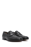 Men's Black Braided Leather Classic Loafer | Derimod Men's Black Braided Leather Classic Loafer | Derimod