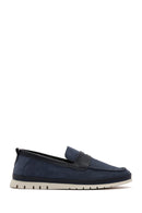 Erkek Lacivert Nubuk Deri Casual Loafer | Derimod Erkek Lacivert Nubuk Deri Casual Loafer | Derimod