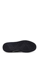 Erkek Siyah Bağcıklı Deri Sneaker | Derimod Erkek Siyah Bağcıklı Deri Sneaker | Derimod