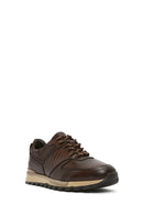 Men's Brown Lace-Up Leather Casual Sneaker | Derimod Men's Brown Lace-Up Leather Casual Sneaker | Derimod