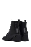 Woman Black Zippered Thick Heel Boots | Derimod Woman Black Zippered Thick Heel Boots | Derimod