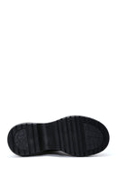 Women's Black Leather Thick Soled Boots | Derimod Women's Black Leather Thick Soled Boots | Derimod