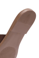 Women's Brown Leather Slippers | Derimod Women's Brown Leather Slippers | Derimod