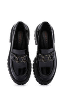 Women's Black Buckle Detailed Leather Masculine Loafer | Derimod Women's Black Buckle Detailed Leather Masculine Loafer | Derimod