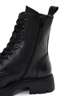 Men's Black Leather Boots Flat Boots | Derimod Men's Black Leather Boots Flat Boots | Derimod