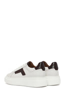 Men's White Lace-up Thick-Sole Leather Sneaker | Derimod Men's White Lace-up Thick-Sole Leather Sneaker | Derimod