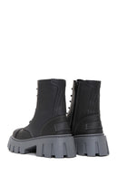 Women's Gray Leather Zippered Boots | Derimod Women's Gray Leather Zippered Boots | Derimod
