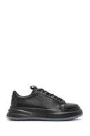 Erkek Siyah Bağcıklı Deri Sneaker | Derimod Erkek Siyah Bağcıklı Deri Sneaker | Derimod