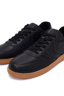 Kadın Siyah Bağcıklı Deri Sneaker | Derimod Kadın Siyah Bağcıklı Deri Sneaker | Derimod