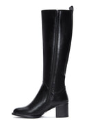 Women's Black Zippered Chunky Heel Boots | Derimod Women's Black Zippered Chunky Heel Boots | Derimod