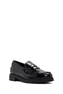 Women's Black Patent Leather Masculine Loafer | Derimod Women's Black Patent Leather Masculine Loafer | Derimod