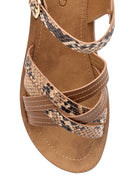 Women's Snakeskin Patterned Sandals | Derimod Women's Snakeskin Patterned Sandals | Derimod