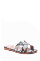 Women's Crocodile Patterned Slippers | Derimod Women's Crocodile Patterned Slippers | Derimod