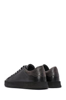 Erkek Siyah Bağcıklı Deri Sneaker | Derimod Erkek Siyah Bağcıklı Deri Sneaker | Derimod