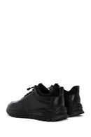 Erkek Siyah Bağcıklı Deri Casual Sneaker | Derimod Erkek Siyah Bağcıklı Deri Casual Sneaker | Derimod