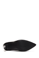 Women's Black Thin Heeled Leather Stiletto | Derimod Women's Black Thin Heeled Leather Stiletto | Derimod
