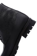 Men's Black Leather Zippered Casual Boots | Derimod Men's Black Leather Zippered Casual Boots | Derimod