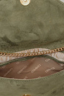 Suede Green Women's Leather Crossbody Bag | Derimod Suede Green Women's Leather Crossbody Bag | Derimod