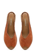 Women's Orange Suede Espadrille Sandals | Derimod Women's Orange Suede Espadrille Sandals | Derimod