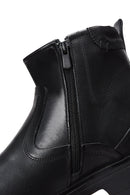 Men's Black Leather Zippered Boots | Derimod Men's Black Leather Zippered Boots | Derimod