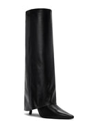 Woman Black Thin High Heels Leather Boot | Derimod Woman Black Thin High Heels Leather Boot | Derimod