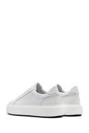 Erkek Beyaz Bağcıklı Kalın Tabanlı Deri Sneaker | Derimod Erkek Beyaz Bağcıklı Kalın Tabanlı Deri Sneaker | Derimod