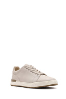 Erkek Beyaz Bağcıklı Deri Sneaker | Derimod Erkek Beyaz Bağcıklı Deri Sneaker | Derimod