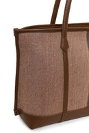 Woman Brown Fabric Shoulder Bag | Derimod Woman Brown Fabric Shoulder Bag | Derimod