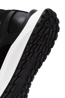 Erkek Siyah Bağcıklı Nubuk Deri Sneaker | Derimod Erkek Siyah Bağcıklı Nubuk Deri Sneaker | Derimod