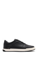 Erkek Siyah Bağcıklı Deri Sneaker | Derimod Erkek Siyah Bağcıklı Deri Sneaker | Derimod