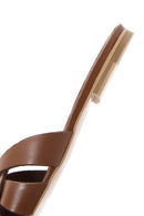 Women's Tan Leather Slippers | Derimod Women's Tan Leather Slippers | Derimod