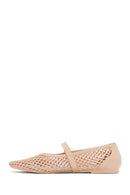 Women's Beige Buckled Jelly Ballerinas | Derimod Women's Beige Buckled Jelly Ballerinas | Derimod