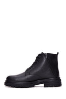 Men's Black Leather Casual Zipper Boots | Derimod Men's Black Leather Casual Zipper Boots | Derimod