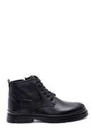 Men's Black Leather Zippered Casual Boots | Derimod Men's Black Leather Zippered Casual Boots | Derimod