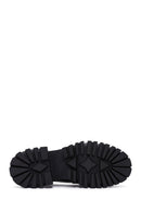 Women's Black Buckle Detailed Leather Masculine Loafer | Derimod Women's Black Buckle Detailed Leather Masculine Loafer | Derimod
