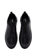 Men's Black Lace-up Leather Sneaker | Derimod Men's Black Lace-up Leather Sneaker | Derimod