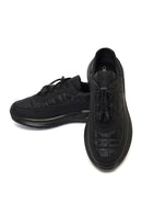 Men's Black Thick-Soled Leather Sneaker | Derimod Men's Black Thick-Soled Leather Sneaker | Derimod
