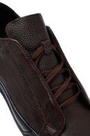 Men's Brown Lace-Up Leather Sneakers | Derimod Men's Brown Lace-Up Leather Sneakers | Derimod