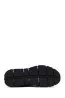 Erkek Siyah Bağcıklı Kalın Tabanlı Deri Sneaker | Derimod Erkek Siyah Bağcıklı Kalın Tabanlı Deri Sneaker | Derimod