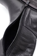 Women's Black Zippered Leather Boots | Derimod Women's Black Zippered Leather Boots | Derimod