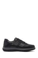 Erkek Siyah Bağcıklı Deri Sneaker | Derimod Erkek Siyah Bağcıklı Deri Sneaker | Derimod