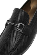 Erkek Siyah Baskılı Deri Casual Loafer | Derimod Erkek Siyah Baskılı Deri Casual Loafer | Derimod
