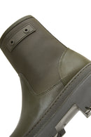 Women's Khaki Leather Boots | Derimod Women's Khaki Leather Boots | Derimod